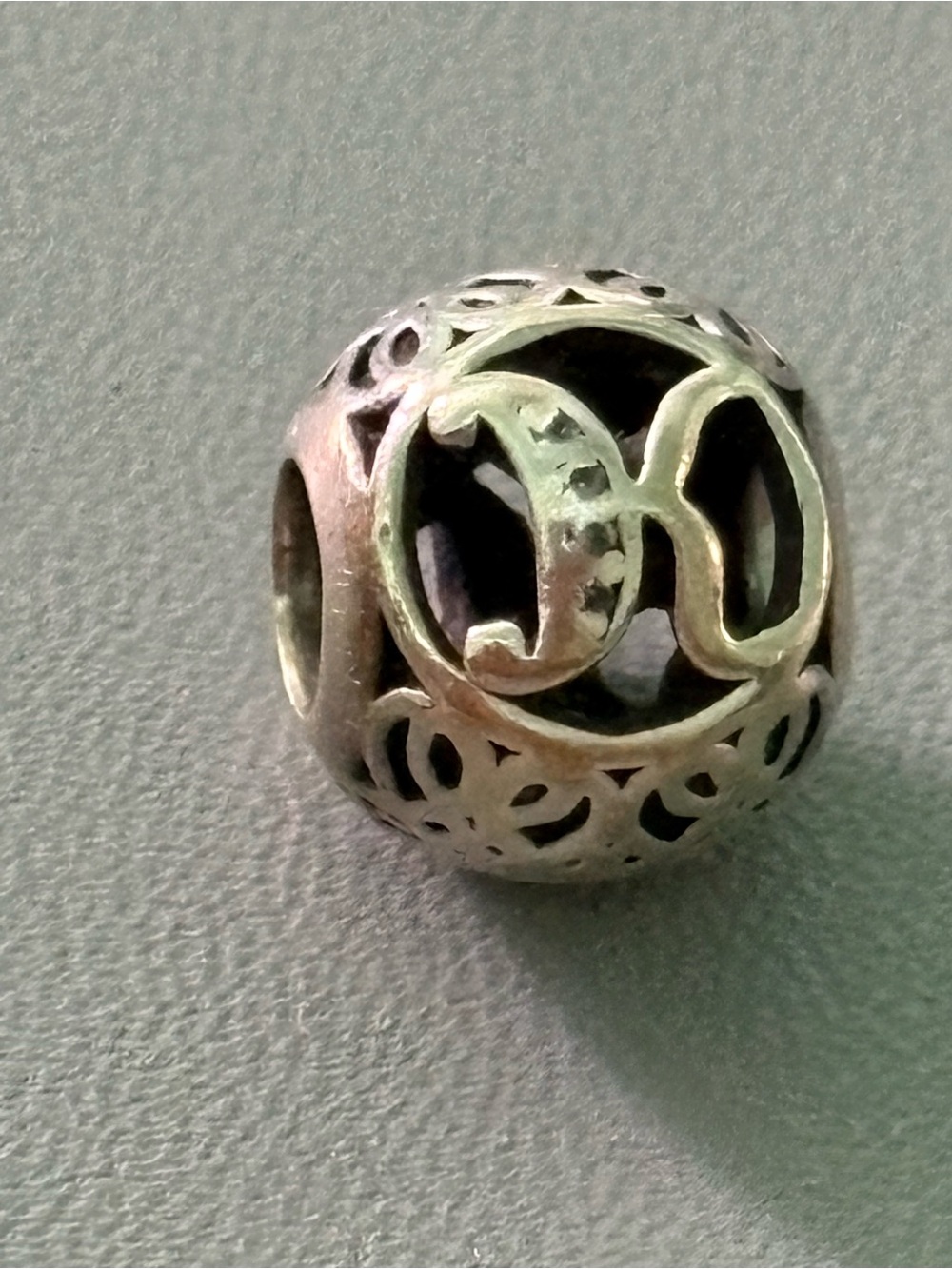 Pandora Silver Openwork Filigree Charm Bead